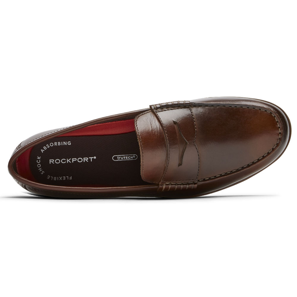 Rockport Singapore Mens Loafers - Curtys Penny Brown - CO2709581